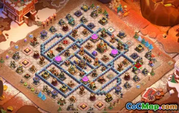 town hall 16, trophy/war base layout #42495
