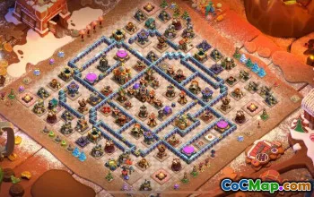 town hall 16, trophy/war base layout #42522