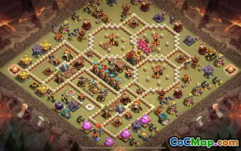 town hall 16, trophy/war base layout #42549
