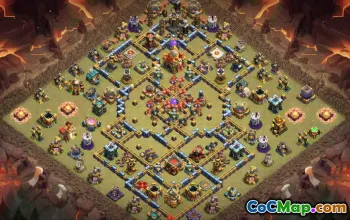 town hall 16, trophy/war base layout #42575