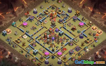 town hall 16, trophy/war base layout #42613