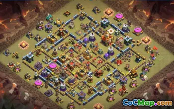 town hall 16, trophy/war base layout #42614