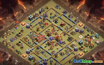 town hall 16, trophy/war base layout #42637