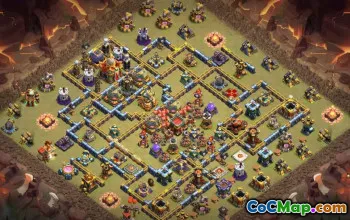 town hall 16, trophy/war base layout #42640