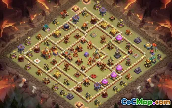 town hall 16, trophy/war base layout #42658