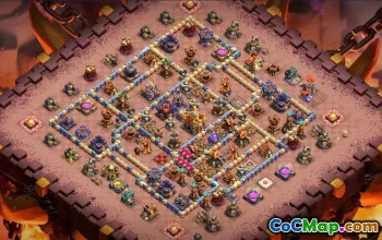 town hall 16, trophy/war base layout #42664