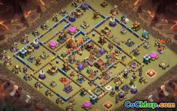 town hall 16, trophy/war base layout #42681