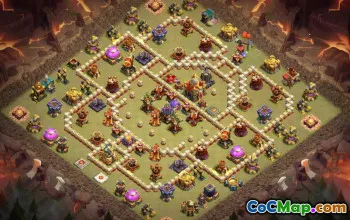 town hall 16, trophy/war base layout #42702