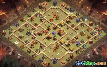 town hall 16, trophy/war base layout #42754