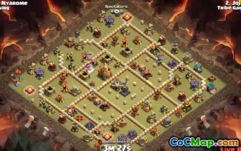 town hall 16, trophy/war base layout #42776
