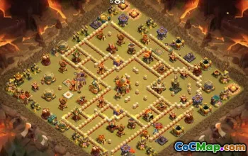 town hall 16, trophy/war base layout #42777