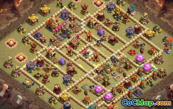 town hall 16, trophy/war base layout #42828