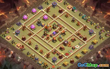 town hall 16, trophy/war base layout #42832