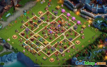 town hall 16, trophy/war base layout #42839