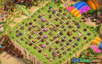 town hall 16, trophy/war base layout #42863