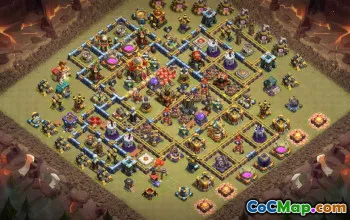 town hall 16, trophy/war base layout #42874