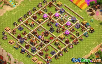 town hall 16, trophy/war base layout #42896