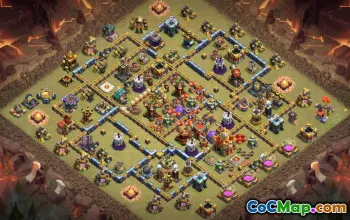 town hall 16, trophy/war base layout #42910