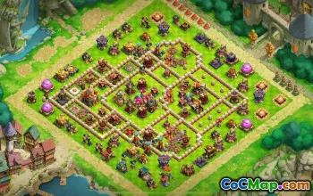 town hall 16, trophy/war base layout #42913