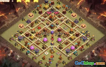 town hall 16, trophy/war base layout #42918