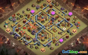 town hall 16, trophy/war base layout #42936