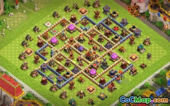 town hall 16, trophy/war base layout #42975