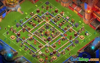 town hall 16, trophy/war base layout #42998