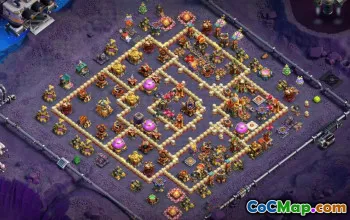 town hall 16, trophy/war base layout #43022