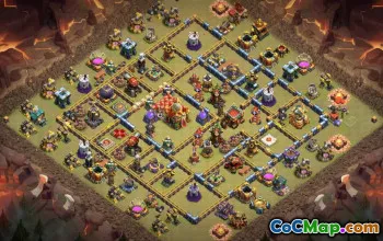 town hall 16, trophy/war base layout #43025