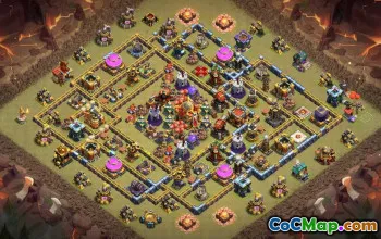 town hall 16, trophy/war base layout #43041