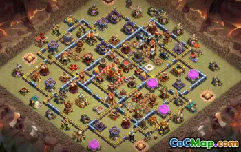 town hall 16, trophy/war base layout #43098