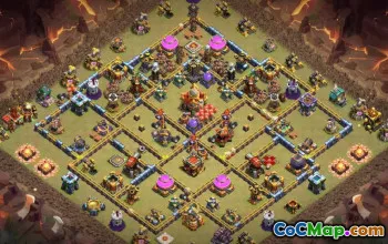 town hall 16, trophy/war base layout #43133