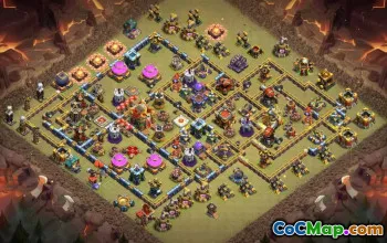 town hall 16, trophy/war base layout #43135