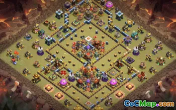 town hall 16, trophy/war base layout #43155