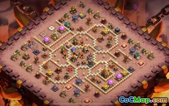 town hall 16, trophy/war base layout #43173