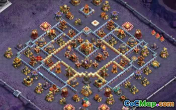 town hall 16, trophy/war base layout #43182
