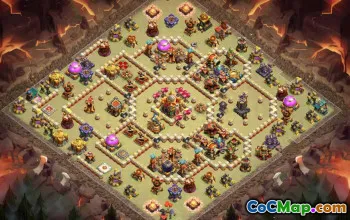 town hall 16, trophy/war base layout #43188