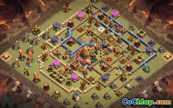 town hall 16, trophy/war base layout #43194