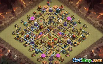 town hall 16, trophy/war base layout #43197