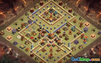 town hall 16, trophy/war base layout #43259