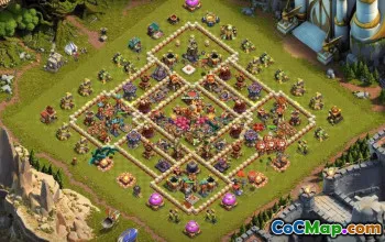 town hall 16, trophy/war base layout #43276