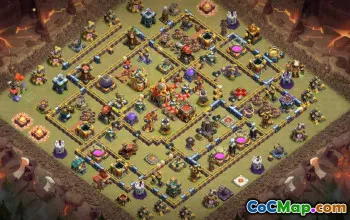 town hall 16, trophy/war base layout #43305