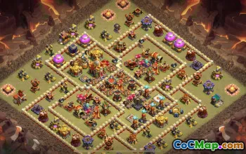 town hall 16, trophy/war base layout #43322