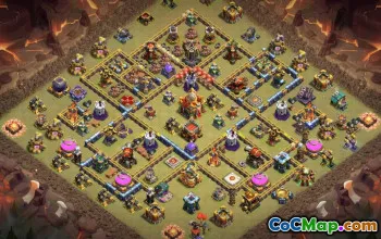 town hall 16, trophy/war base layout #43328