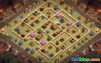 town hall 16, trophy/war base layout #43353