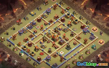 town hall 16, trophy/war base layout #43355