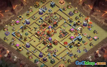 town hall 16, trophy/war base layout #43404