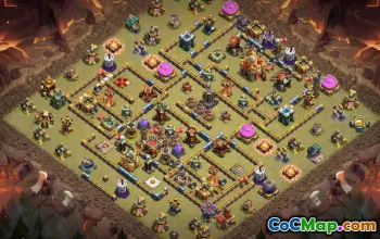 town hall 16, trophy/war base layout #43415