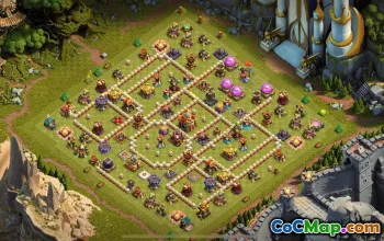 town hall 16, trophy/war base layout #43532