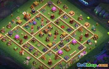 town hall 16, trophy/war base layout #43535